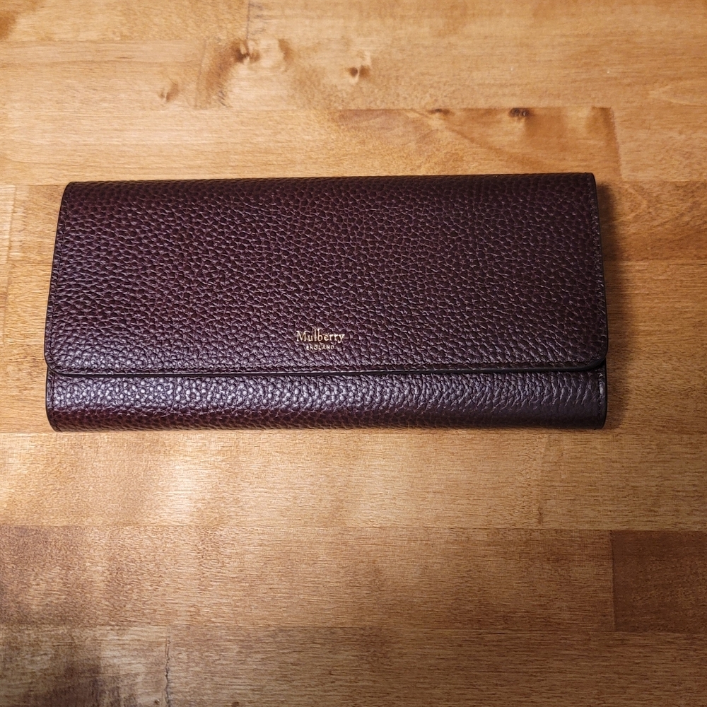 Mulberry oxblood/Burgandy Textured Wallet